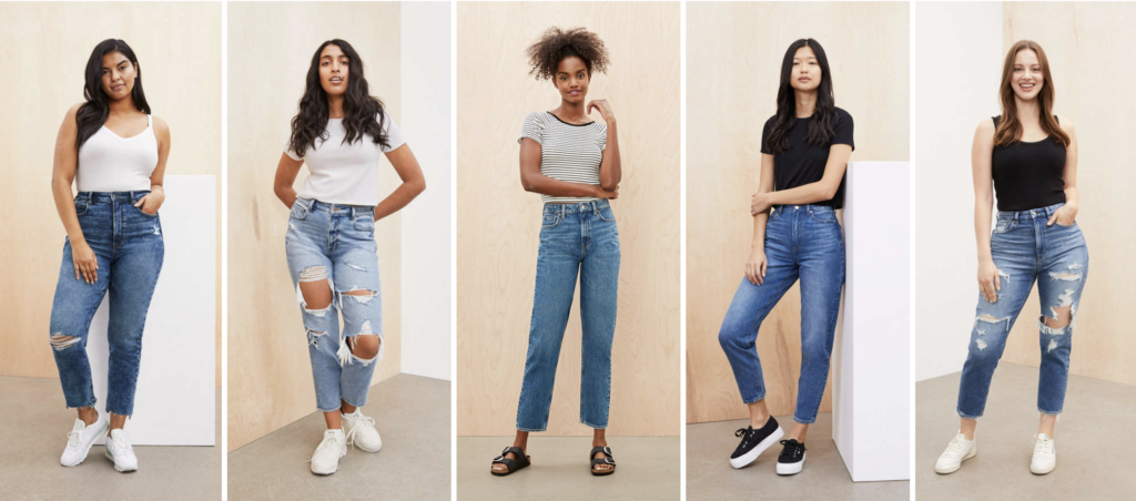 Boyfriend jeans vs straight hot sale leg