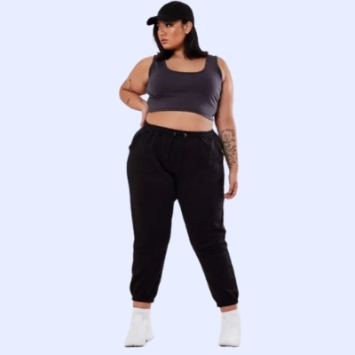 Missguided Plus Size Simple Black 90's Joggers