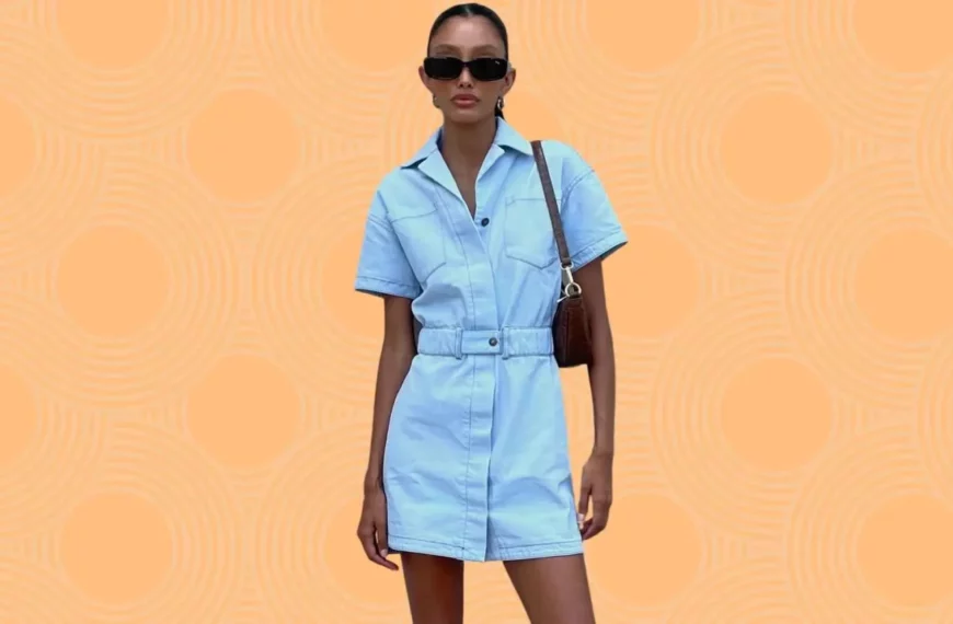 how to style a denim dress