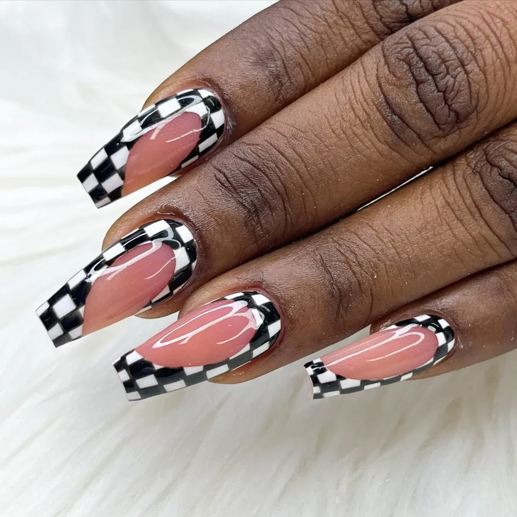 Black and white nail designs 