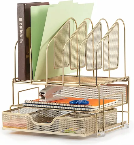 Amazon Gold Office Accessories Desk Organizer 