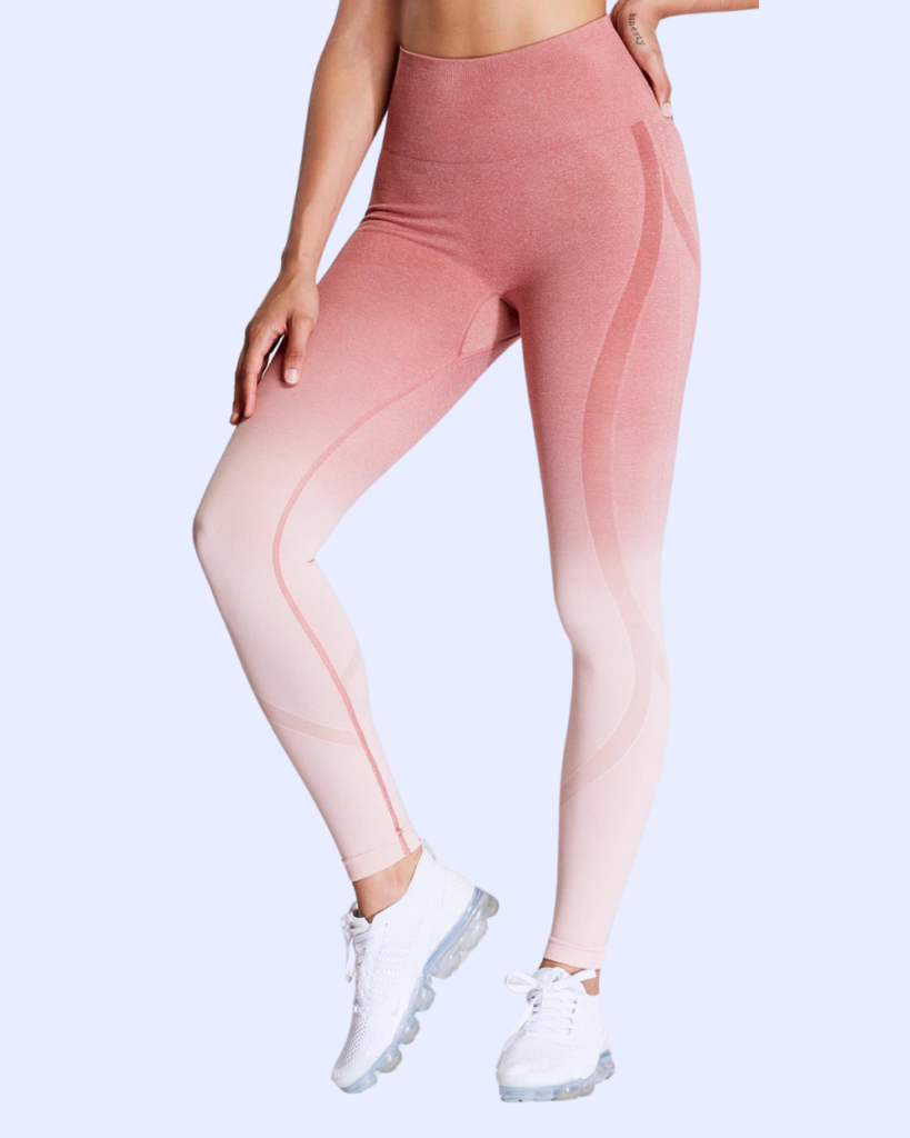 Aoxjox Tummy Control Ombre Seamless Leggings