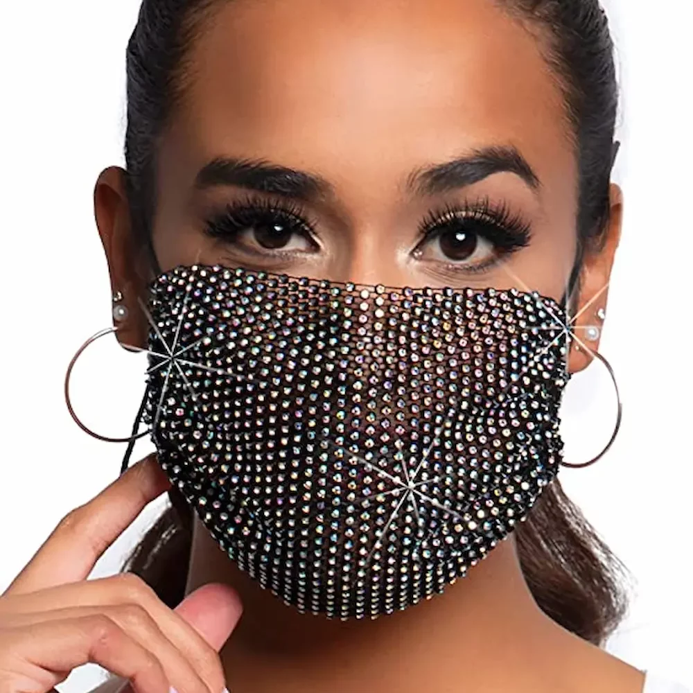 Rhinestone Fashionable Face Mask