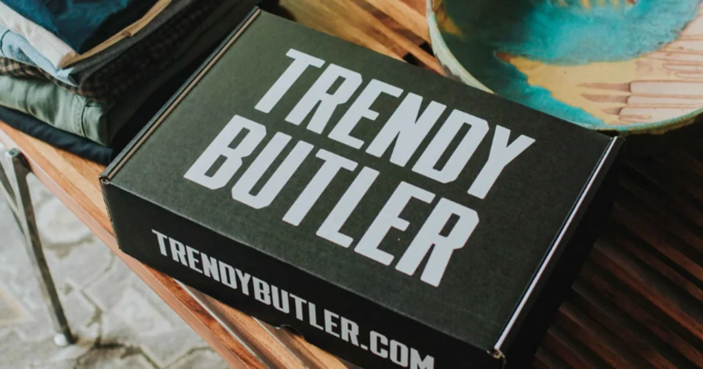 black box with the words "Trendy Butler" in white across the top