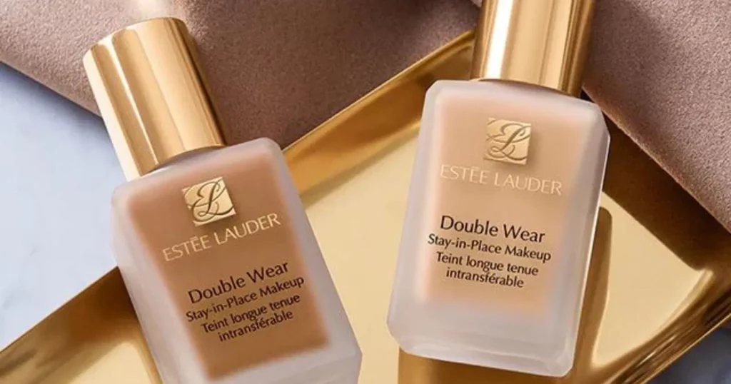two bottles of Estee Lauder Double Wear Foundation