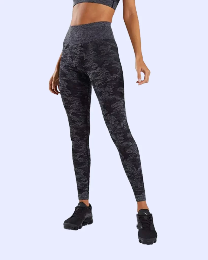 WodoWei High Waisted Camo Seamless Leggings