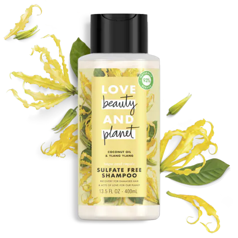 Love Beauty & Planet sulfate-free coconut oil & ylang ylang shampoo