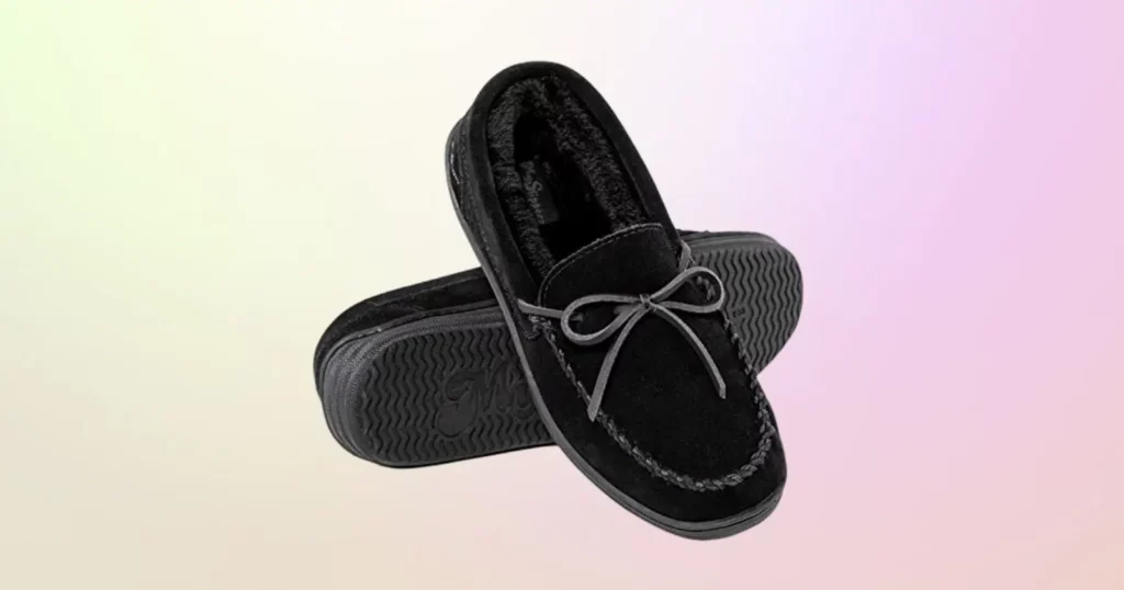 pair of black My Slippers slippers