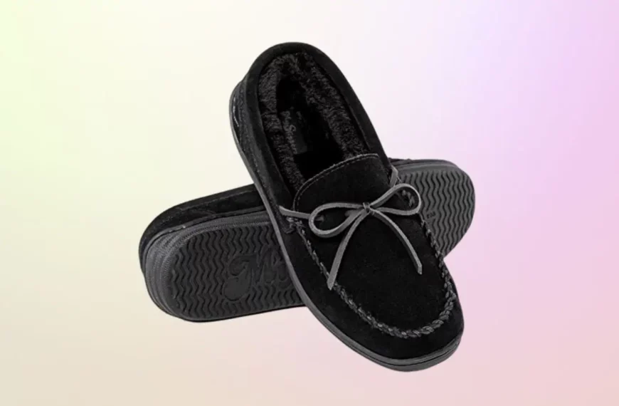 pair of black My Slippers slippers
