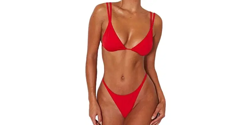 ForBeautyShe Thong Bottom Two-Piece Bikini