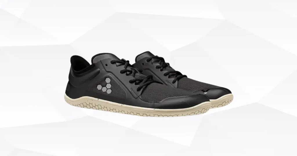 pair of black vivobarefoot sneakers
