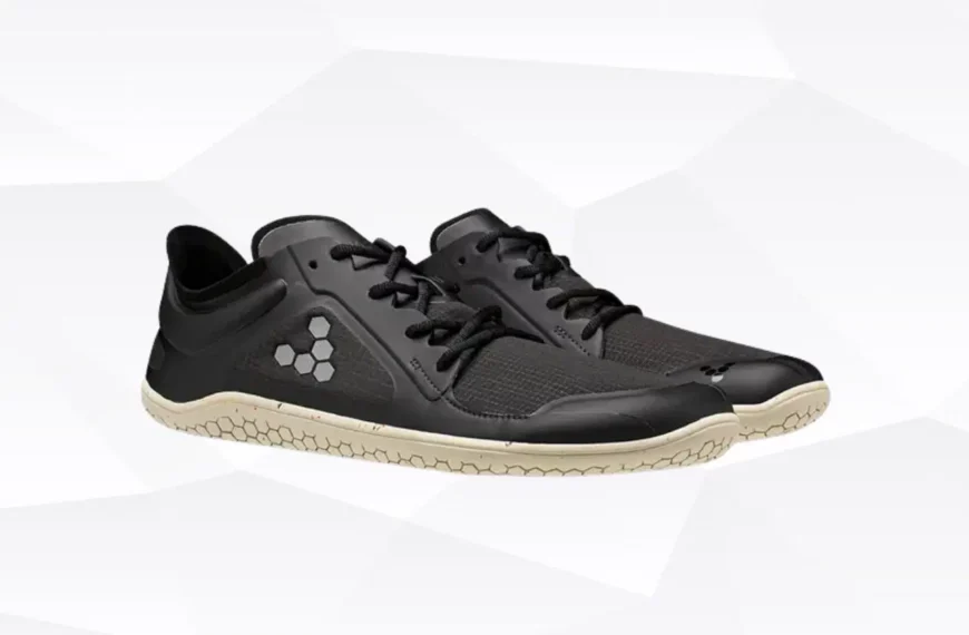 pair of black vivobarefoot sneakers