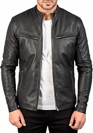 Ionic Black Leather Jacket 