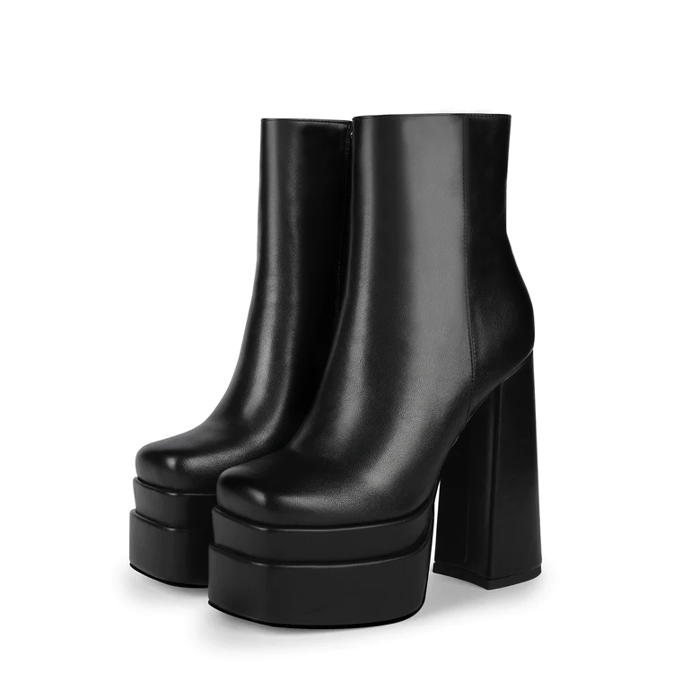 WETKISS Mid Calf Platform Boots