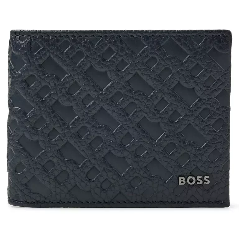 MONOGRAM-EMBOSSED BILLFOLD WALLET IN GRAINED LEATHER