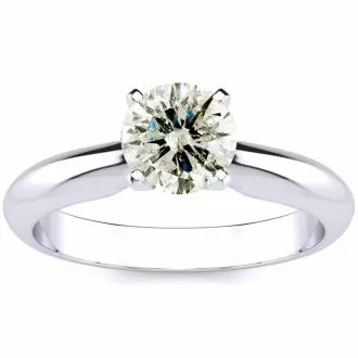 Super Jeweler 1 Carat Round Diamond Solitare Ring