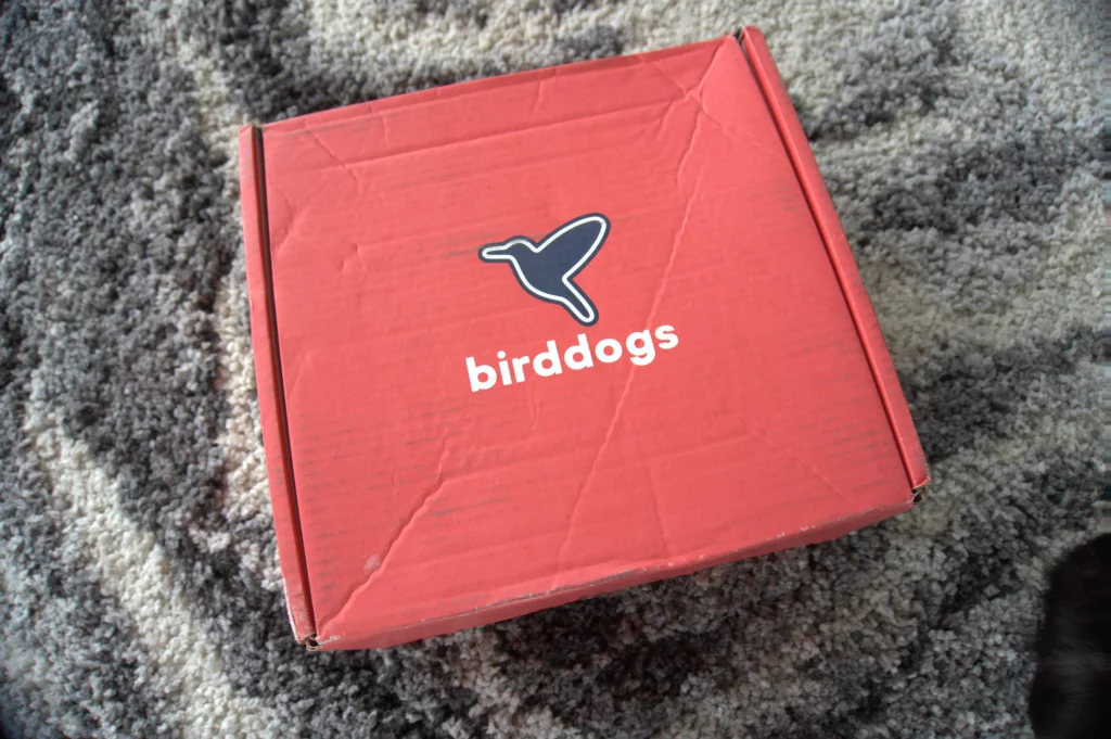 Birddogs box the pants got shipped in